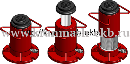 Домкраты грузовые с фиксирующей гайкой ДГ35П100Г Домкраты грузовые с фиксирующей гайкой ДГ35П100Г