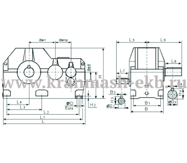 Редуктор 1Ц3Н 500