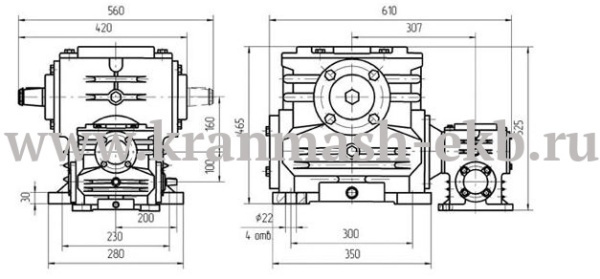 Редуктор 1Ч2 160/100